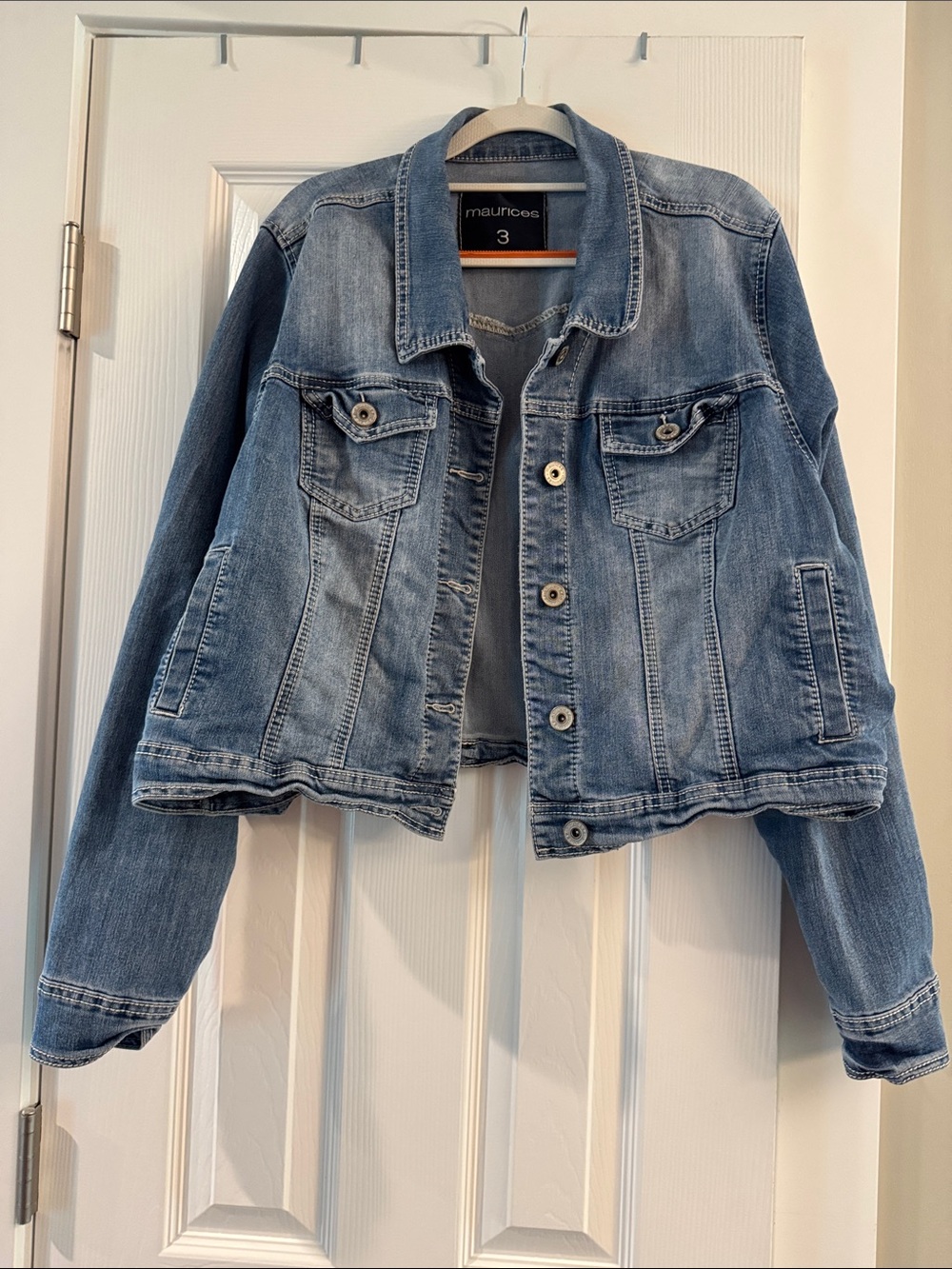 Maurices Light Wash Blue Denim Jacket - Women’s Jean Coat